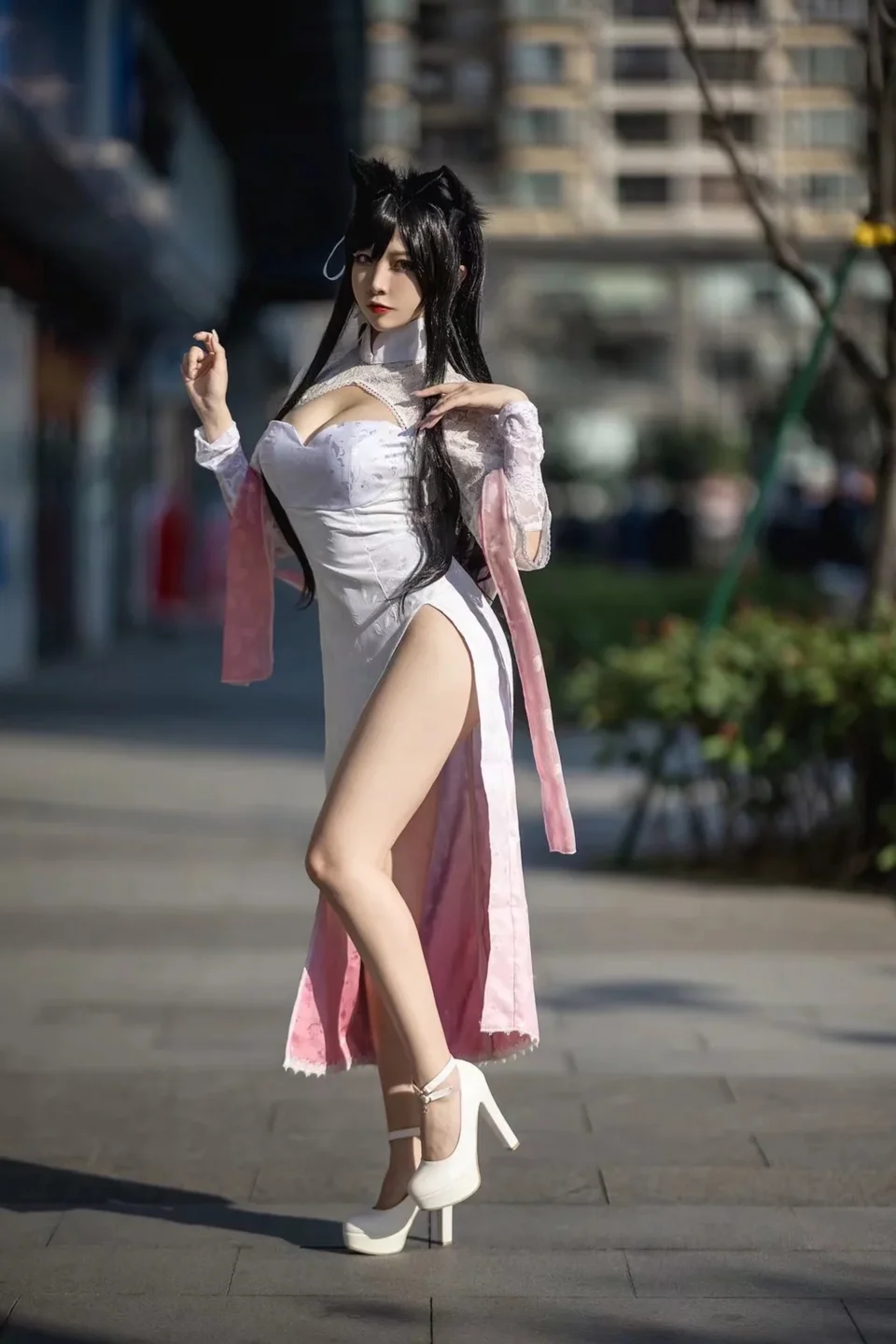 二佐Nisa - No.198 碧蓝航线·爱宕旗袍 [18P-80MB] tg@simisebaisi 【丝足阁】009.webp